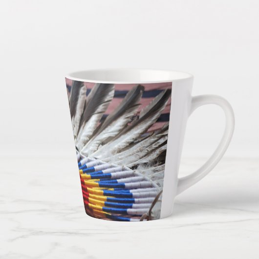 Native American Indian decorated Latte Mug  Mok (Rechts)