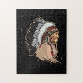 Native American Indian Headdress Legpuzzel (Verticaal)