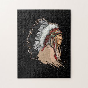 Native American Indian Headdress Legpuzzel