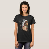 Native American Indian Headdress T-shirt (Voorkant volledig)