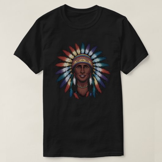 Native American Indian Headdress T-shirt (Design voorkant)