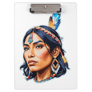 Native American Indian Lady Klembord