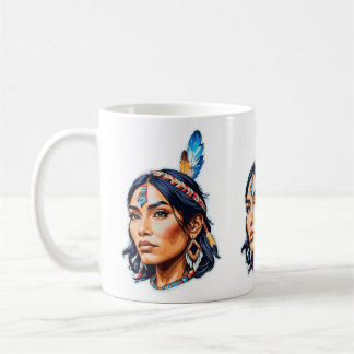 Native American Indian Lady Koffiemok