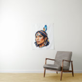 Native American Indian Lady Wandkleed (In situ)