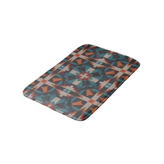 Native American Indian Modern Mosaic Tribe Pattern Badmat (Gekanteld)