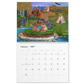 Native American Indian Monthly Calendar Kalender (Feb 2027)