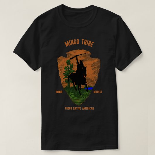 Native American Indian Pride  Retro Arrow T-shirt (Design voorkant)