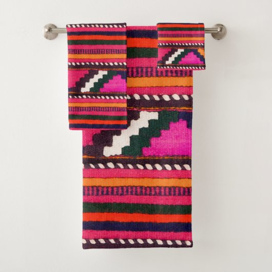 Native American Indian roze texture design Bad Handdoek (Insitu)