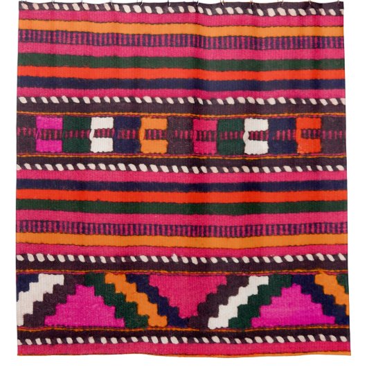 Native American Indian roze texture design Douchegordijn (Voorkant)