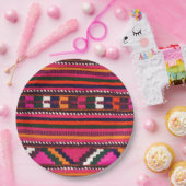 Native American Indian roze texture design Papieren Bordje (Feest)