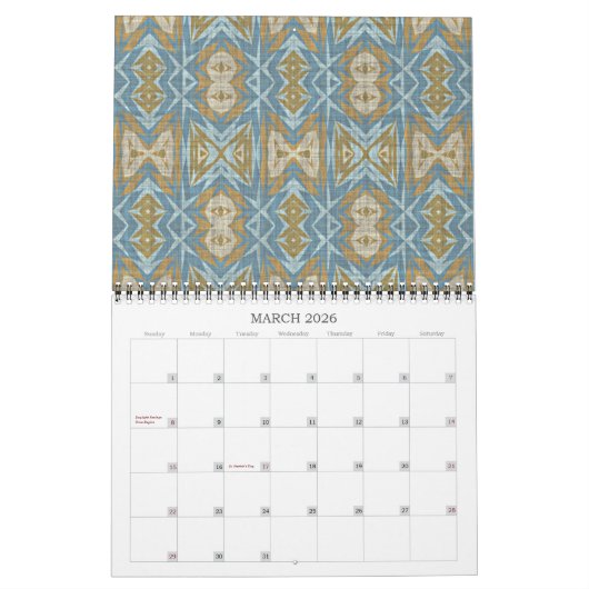 Native American Indian Tribal Pattern Art Kalender (Mar 2026)