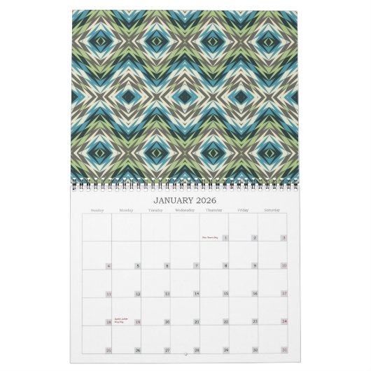 Native American Indian Tribal Pattern Art Kalender (Jan 2026)