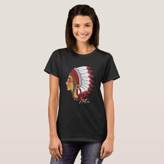 Native American Indian Tribe Warrior Pride T-shirt (Voorkant volledig)