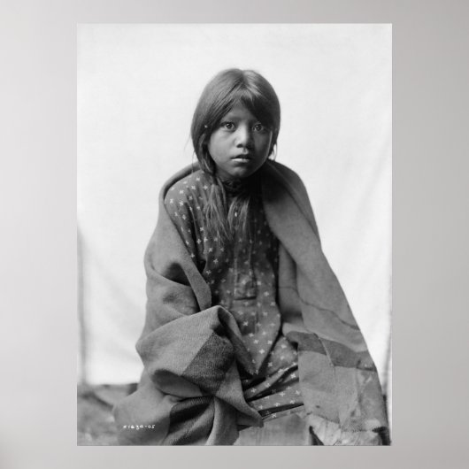 Native American Indian Vintage Portrait Poster (Voorkant)