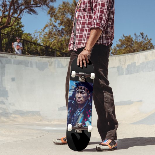 NATIVE AMERICAN INDIAN WARRIOR SKATEBOARD DECL (Buiten 2)