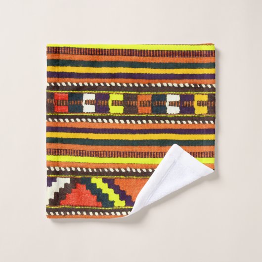 Native American Indian yellow design Bad Handdoek (Wasdoekje)