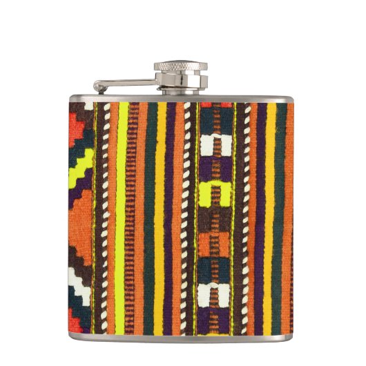 Native American Indian yellow design Heupfles (Voorkant)