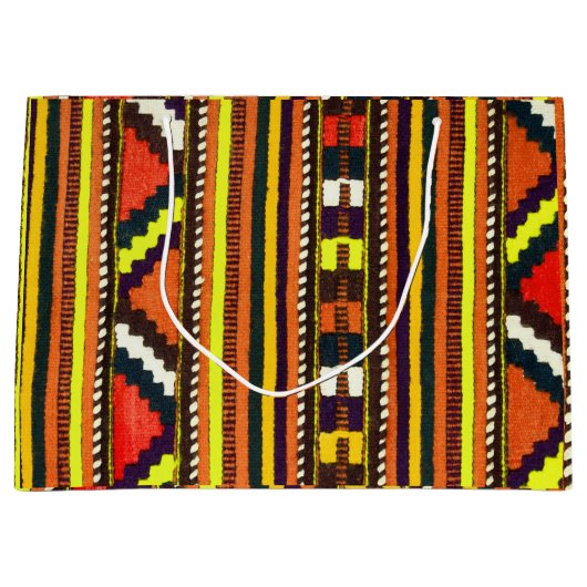 Native American Indian yellow design Large Cadeautasje (Voorkant)