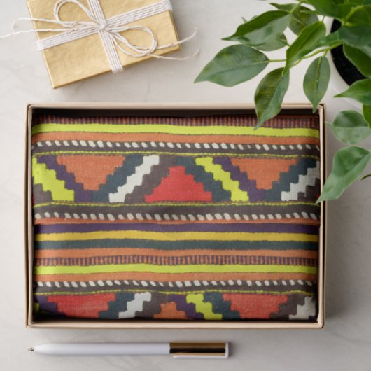 Native American Indian yellow design Tissuepapier (Geschenk)