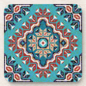 Native American Indians Navajo Mosaic Pattern Bier Onderzetter (Voorkant)