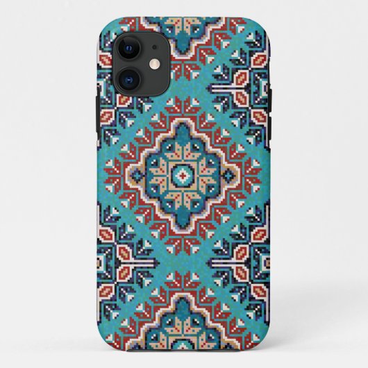 Native American Indians Navajo Mosaic Pattern Case-Mate iPhone Case (Achterkant)