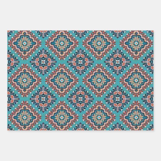 Native American Indians Navajo Mosaic Pattern Inpakpapier Vel (Voorkant 2)