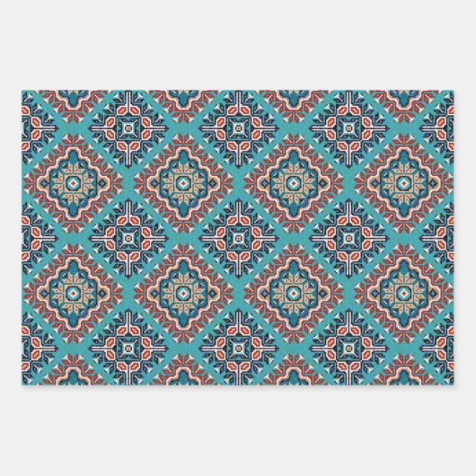 Native American Indians Navajo Mosaic Pattern Inpakpapier Vel (Voorkant)