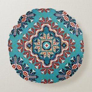 Native American Indians Navajo Mosaic Pattern Rond Kussen