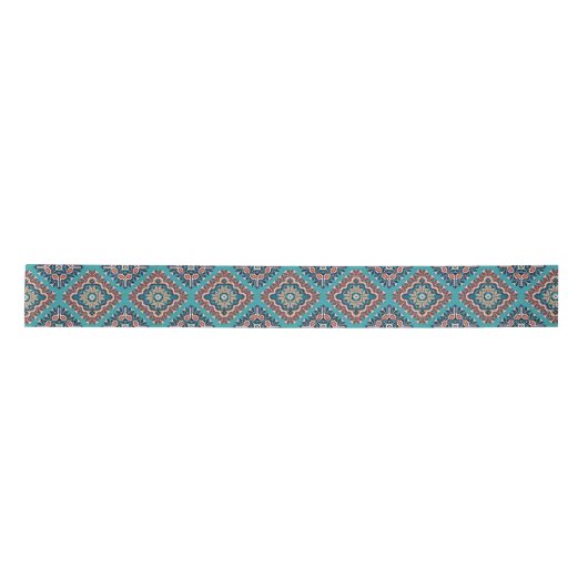 Native American Indians Navajo Mosaic Pattern Satijnen Lint (Voorkant)