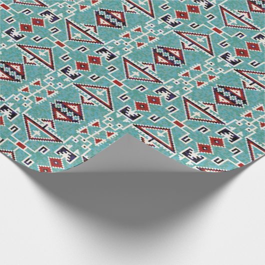 Native American Indians Navajo Pattern Cadeaupapier (Hoek)