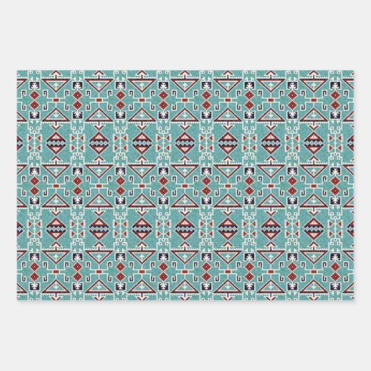 Native American Indians Navajo Pattern Inpakpapier Vel (Voorkant 2)
