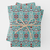 Native American Indians Navajo Pattern Inpakpapier Vel (In situ)