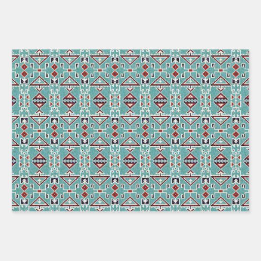 Native American Indians Navajo Pattern Inpakpapier Vel (Voorkant)