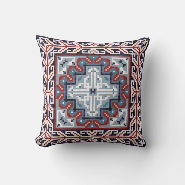 Native American Indians Navajo Pattern Kussen (Voorkant)