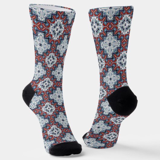 Native American Indians Navajo Pattern Sokken (Gebogen)