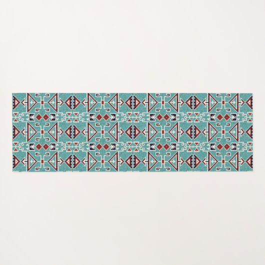 Native American Indians Navajo Pattern Yogamat (Achterkant (horizontaal))