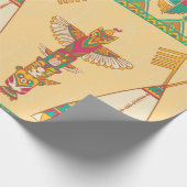 Native american indigenous ornamental seamless pat cadeaupapier (Hoek)