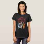 Native American Indigenous Red Hand Indian Blood T T-shirt (Voorkant volledig)