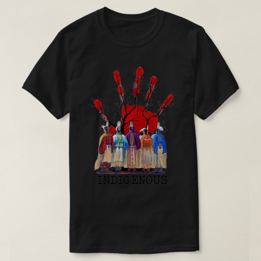 Native American Indigenous Red Hand Women Gifts  T-shirt (Design voorkant)