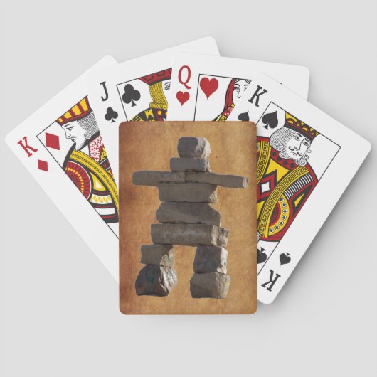 Native American Inuit Eskimo Inukshuk Pokerkaarten (Achterkant)