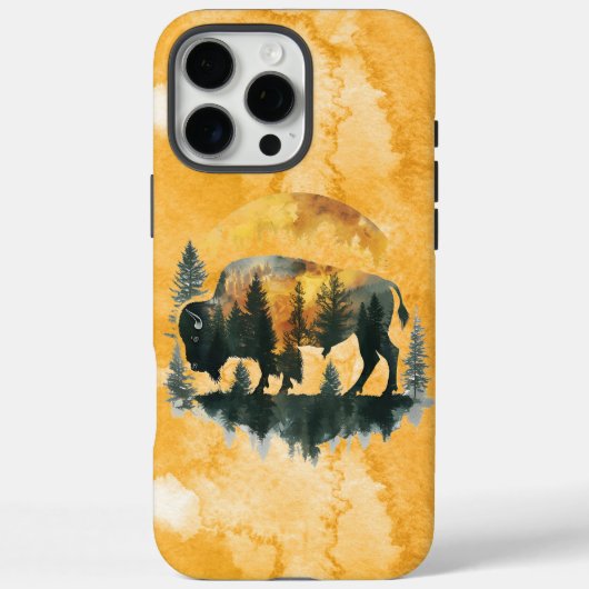 Native American iPhone hoesje met Buffalo (Achterkant)