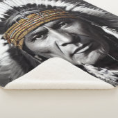 Native American Iroquois Sherpa Blanket Deken (3/4)