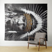 Native American Iroquois Tapestry Wandkleed (In Situ (horizontaal))
