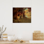  Native American, jagen op Deer door Couse Poster (Keuken)