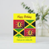 Native american-Jamaican Briefkaart (Staand voorkant)