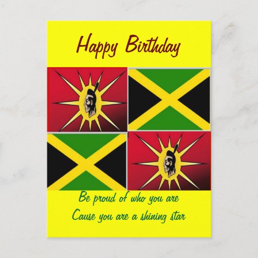 Native american-Jamaican Briefkaart (Voorkant)