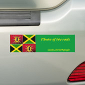 Native american-Jamaican Bumpersticker (Op auto)