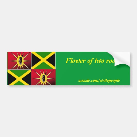 Native american-Jamaican Bumpersticker (Voorkant)