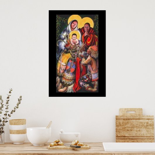 Native American Jesus & Saints Poster (Keuken)