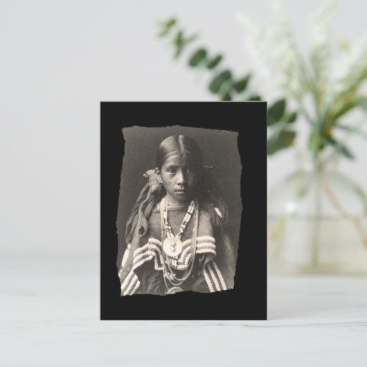  Native American Jicarilla Apache girl in F Briefkaart (Staand voorkant)
